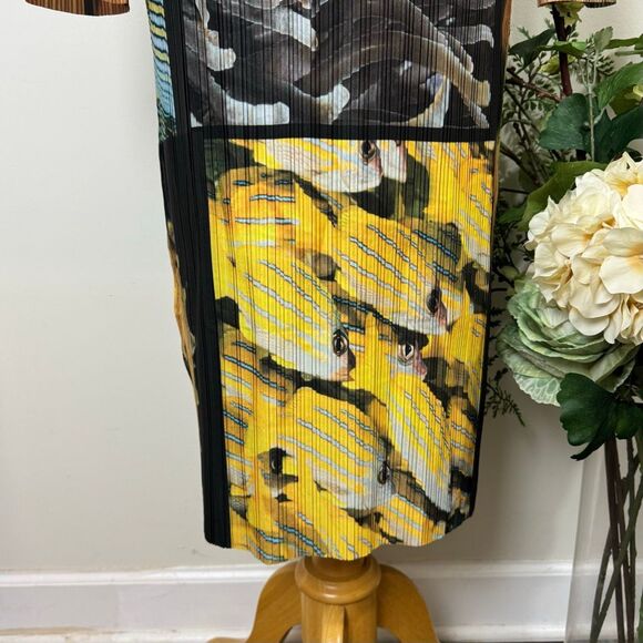 Arthur Apparel Box Pleat Shirt Dress | Abstract Nature Print | Size 6 | Free Peo - Picture 2 of 16